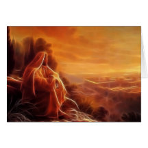 Jesus Thinking About You Greeting Cards