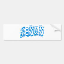 Jesus Tissus Bleu. Autocollants Pour Voiture