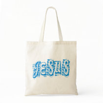 Jesus Tissus Bleu. Sacs En Toile