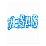 Jesus Tissus Bleu. Carte Postale