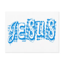 Jesus Tissus Bleu. Carte Postale