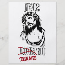 Jesus Tolerates You Full Colour Flyer