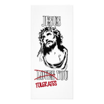 Jesus Tolerates You Full Colour Rack Card