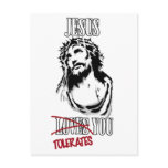 Jesus Tolerates You