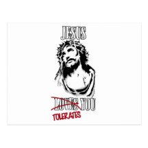 Jesus Tolerates You Postcard