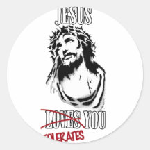 Jesus Tolerates You Stickers