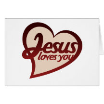 Jésus vous aime cartes de vœux