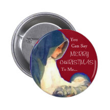 Jésus, vous, pouvez dire, JOYEUX, NOËL, à moi… Badge
