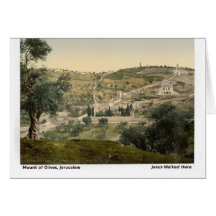 Jesus Walked Here: Mt. of Olives, Jerusalem Greeting Card