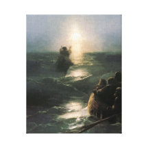 Jesus Walking on Stormy Seas Canvas Print