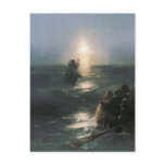Jesus Walking on Water, Ivan Aivazovsky Painting postcards