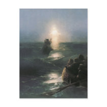 Jesus Walking on Water, Ivan Aivazovsky Painting Postcard