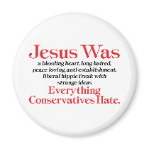 Jesus Was A Bleeding Heart Refrigerator Magnets
