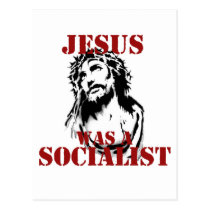 Jesus was a socialist postcards