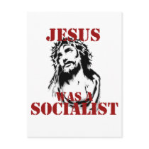 Jesus was a socialist post card