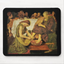Jesus Washing Disciple's Feet Mouse Pads