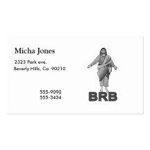 Jesus Will Be Right Back Business Card Template