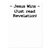 Jesus Wins Postcards