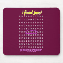 Jesus Word Search Puzzle Mouse Mat