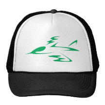 Jet Aircraft in Swish Drawing Style Trucker Hat