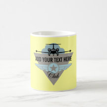 Jet Airplane Wing Club Coffee Mugs