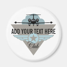 Jet Airplane Wing Club Fridge Magnet