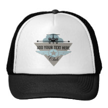 Jet Airplane Wing Club Mesh Hats