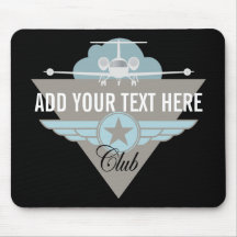Jet Airplane Wing Club Mouse Pads