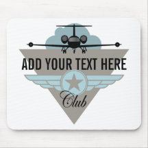 Jet Airplane Wing Club Mousepad