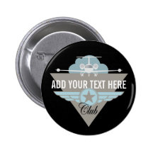Jet Airplane Wing Club Pin
