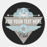 Jet Airplane Wing Club Stickers