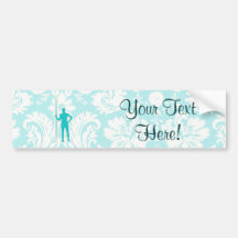 Jet de javelot turquoise autocollant pour voiture