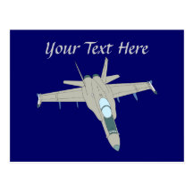 Jet Fighter F18 Hornet Design Post Cards