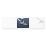 Jet Fighter Over Navy Ship bumper stickers