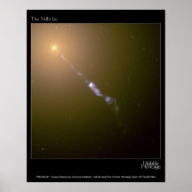 Jet in M87 Hubble Telescope Photo Posters