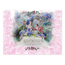 Je'Taime Marie Antoinette French Valentine Postcards
