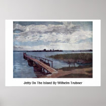 Jetty On The Island By Wilhelm Trubner Print