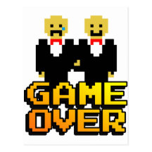 "Jeu au-dessus" de mariage (homosexuel, à 8 bits) Carte Postale