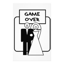 "Jeu au-dessus" de mariage Papier À Lettre Personnalisé
