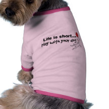 Jeu avec votre chien t-shirts pour chien
