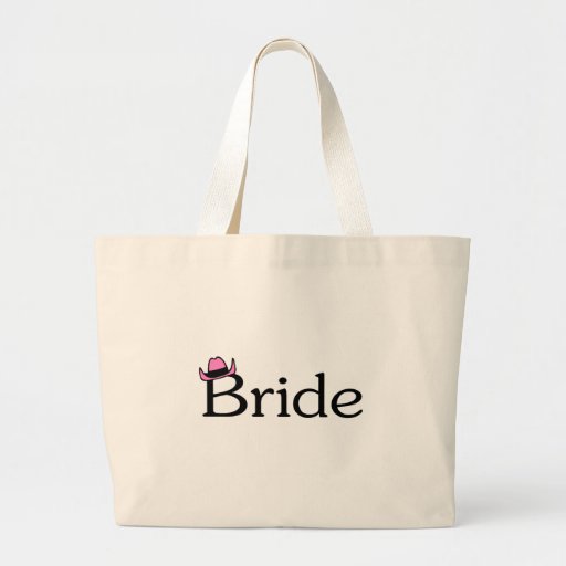 Jeune mariée (chapeau de cowboy) sac de toile