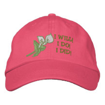 Jeune mariée de mariage/lune de miel de zantedesch casquette brodée