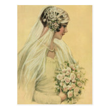 Jeune mariée victorienne vintage en portrait nupti cartes postales