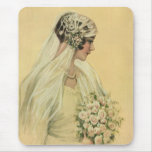 Jeune mariée victorienne vintage en portrait nupti tapis de souris