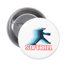 Jeûnent la silhouette du base-ball de lancement badges avec agrafe