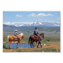 Jeunes cowboy et oncle photo