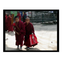 Jeunes moines, Dharamsala, Inde Cartes Postales