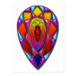 Jewel or Gem Shaped Digital Artwork Postcard