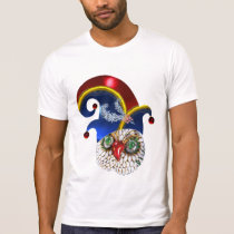 JEWEL OWL AND  ELF HAT WITH DIAMOND FEATHERS t-shirts