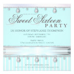 Jewel Sparkle Sweet 16 Birthday Party Custom Invitations